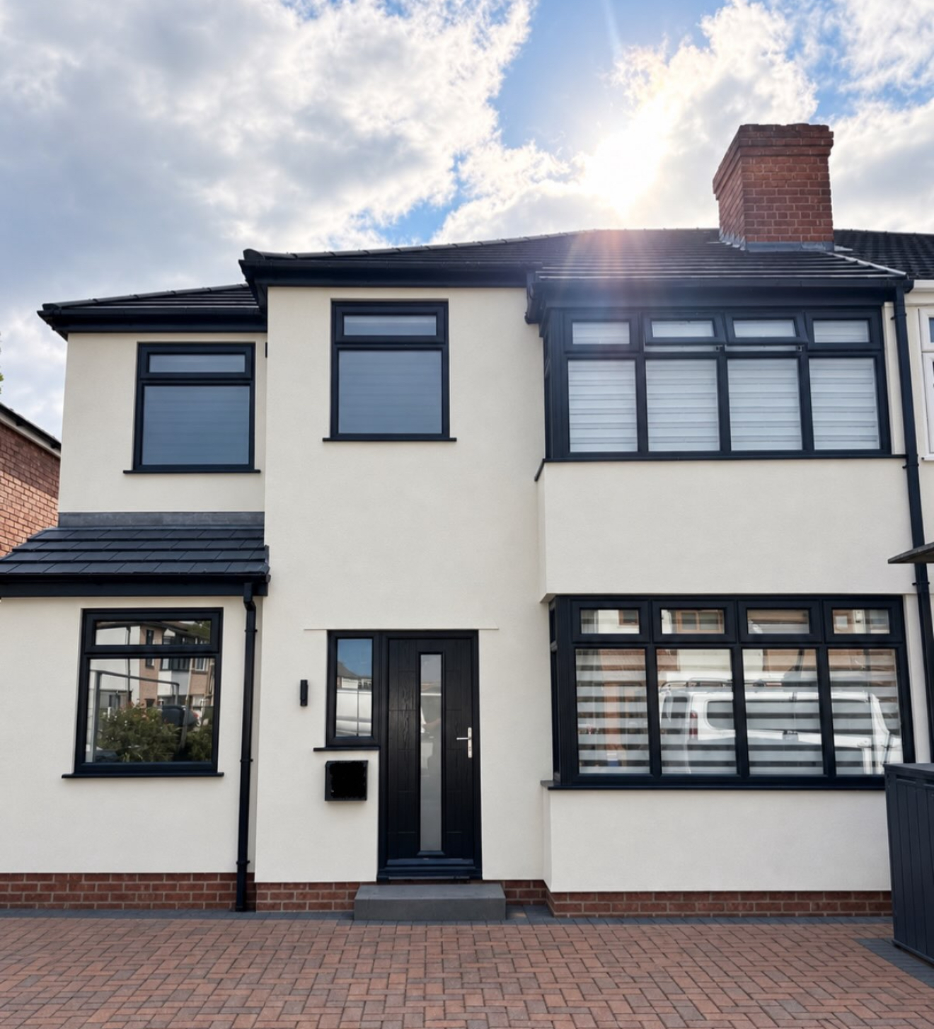 Rendered house front